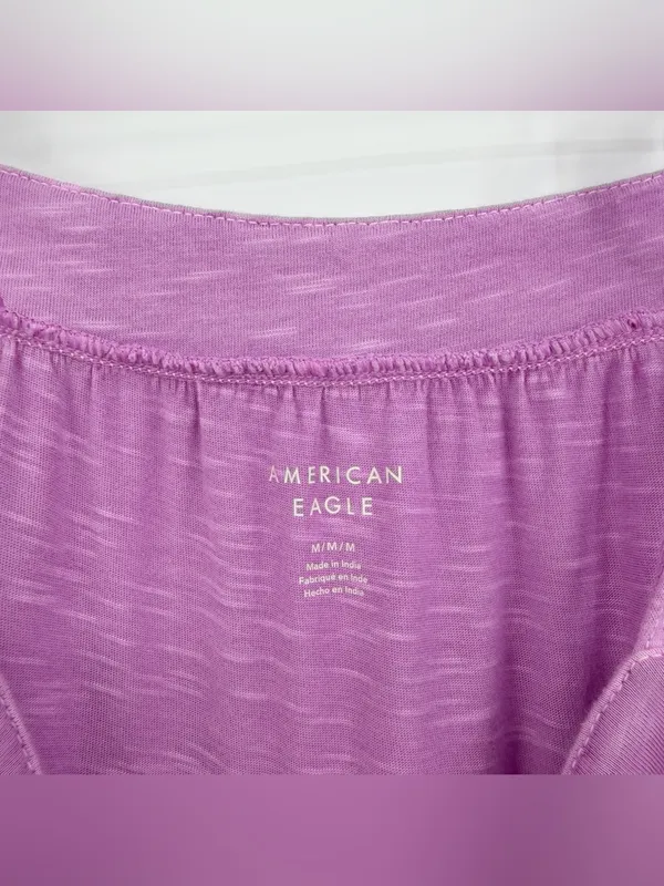 AMERICAN EAGLE Tiered Midi Dress Lilac Purple M - Image 4