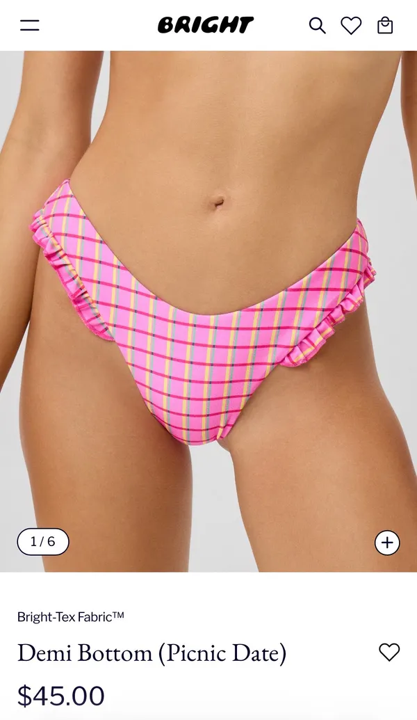 Bright Swimwear Demi Bottom (Picnic Date) - Image 2