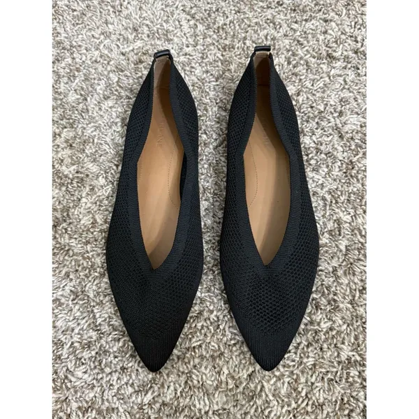 Everlane Black ReKnit 40 Hour Pointed Toe Ballet Flats US 11 - Image 5
