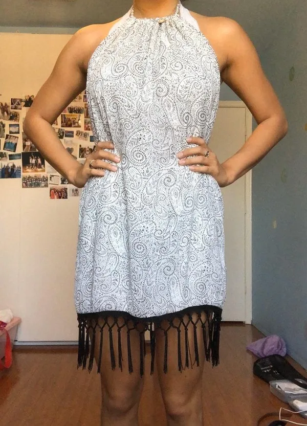 Halter Pattern Shift Dress - Image 2