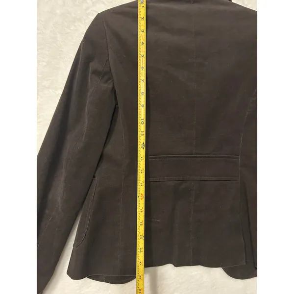 Ann Taylor‎ Loft Womens Corduroy Blazer Jacket Brown Single Button Size 0 - Image 6