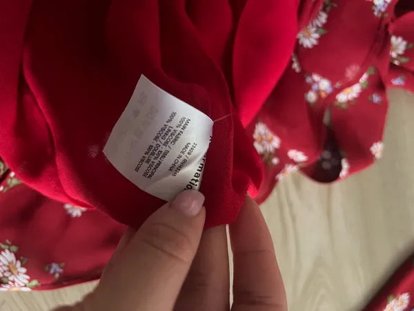 Reformation Cammi Red Floral Mini Dress Cassia 6 - Image 8