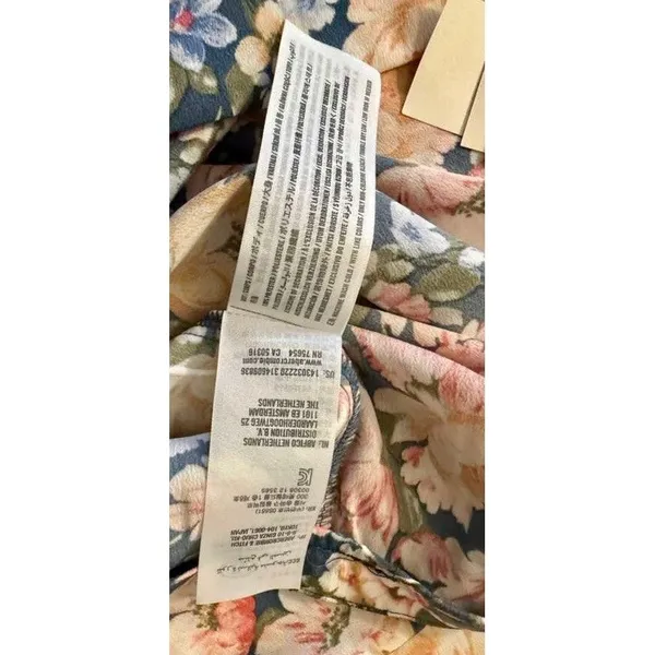 NWT Abercrombie & Fitch Navy Floral Midi Skirt Women's Size Large - Image 7