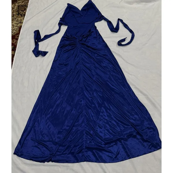 B. Darlin Royal Blue Formal Gown Size 1/2 Junior Prom Dress Side Cutout Ruched - Image 12