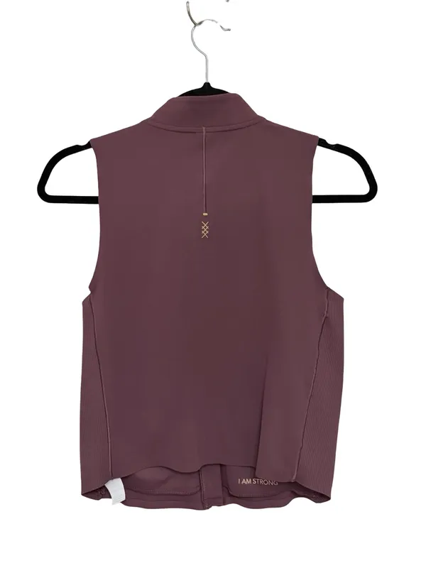 RHONE Revive Rib Zip Tank in Deep Mauve - Size M - Image 4