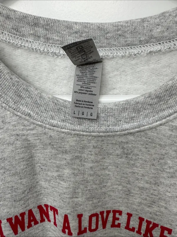 Gildan Gray Crewneck Sweatshirt with Red Script - Image 2