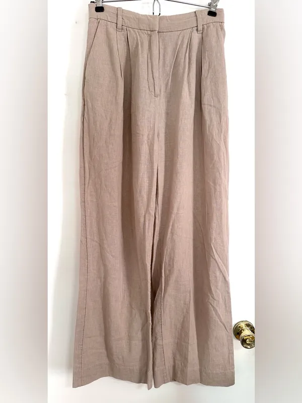 Abercrombie & Fitch Linen Blend Sloane Trouser Pants Small - Image 4