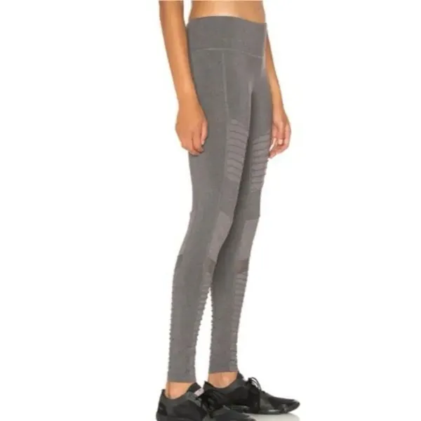 ✨Alo Yoga Moto Sz Large Leggings Heathered Grey✨ - Image 5