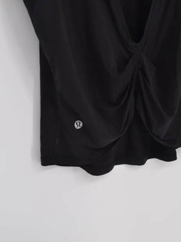 Lululemon Open Back Tank Top Black Size 6 - Image 4