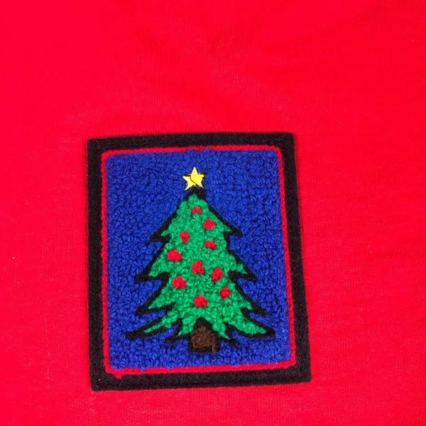 Hot Cotton By Marc Ware Women's M Red Sweatshirt - Christmas Tree - Image 2