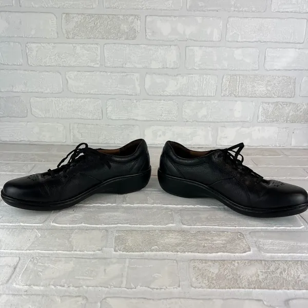 Aravon Duxbury Delilah Shoes Womens 9 B Black Leather Comfort Walking Lace Up - Image 8