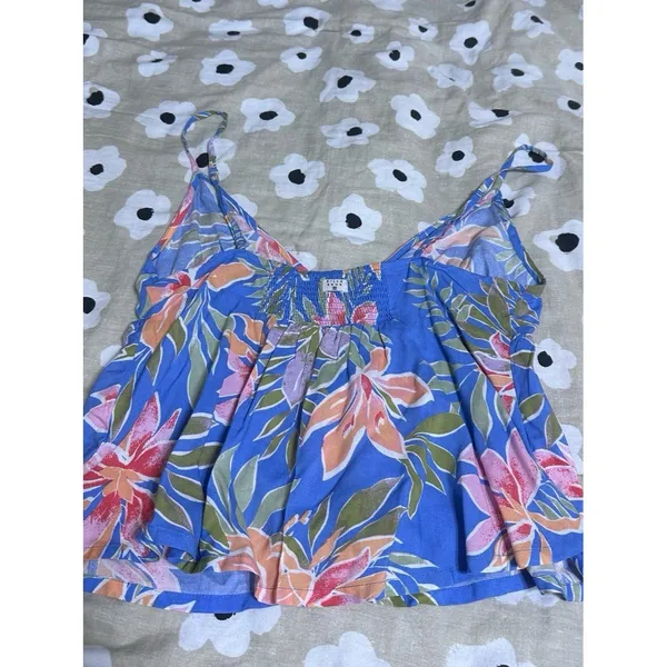 Billabong blue floral tank top NWT - Image 5