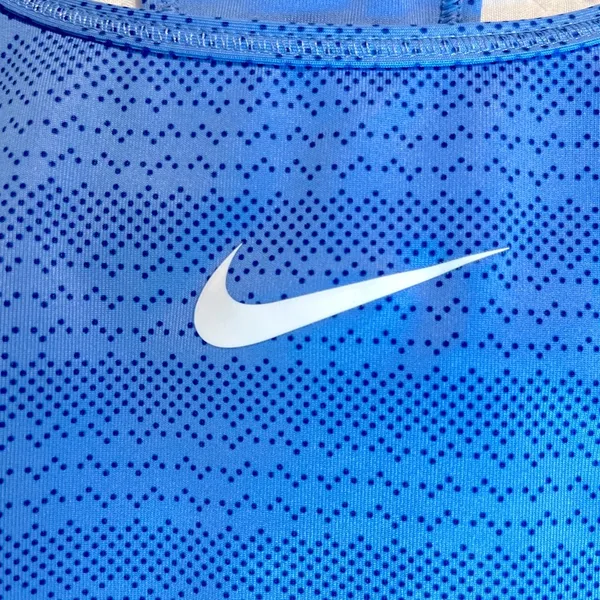 Nike Dri Fit Sports Bra Blue Print Athletic Running Womens Small - Image 5
