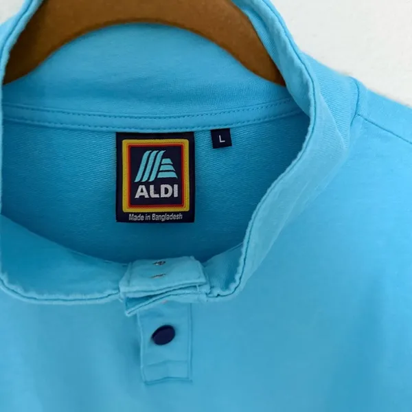ALDI Blue pop over top Quarter Button Size L - Image 2