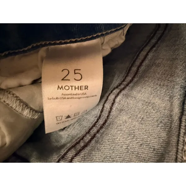 Mother The Sinner Fray Jeans Womens 25 Blue‎ Denim Good Distressed - Image 5