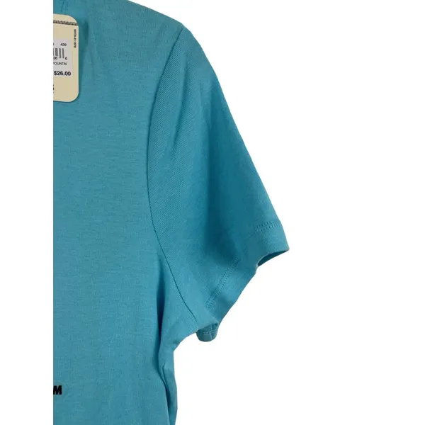GH Bass Blue Fountain Favorite 100% CottonV-neck Short Sleeve T-shirt Size M NWT - Image 6