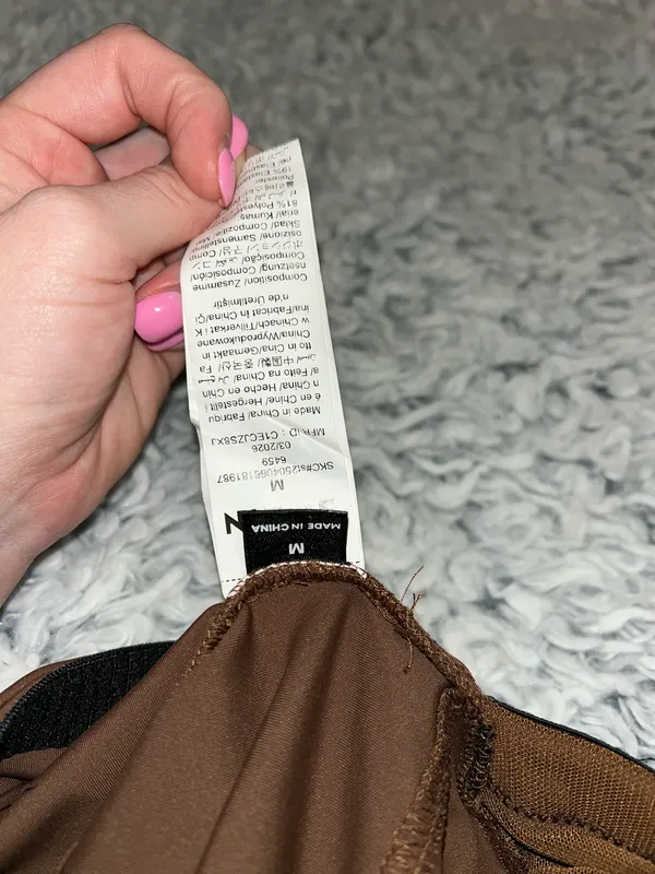 SheIn NWOT Brown Twist Open Back Square Neck Active Top - Image 8
