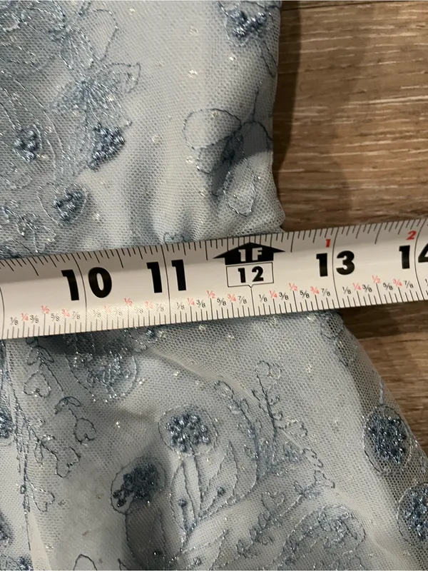 NWT Goelia Blue See-Through Mess Embroidered Dress Size 4 (Small) - Image 9