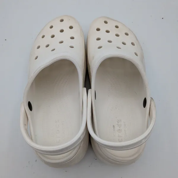 Crocs Classic Platform Clog White Platform Sandals‎ Womens 10 Chunky 206302-100 - Image 6