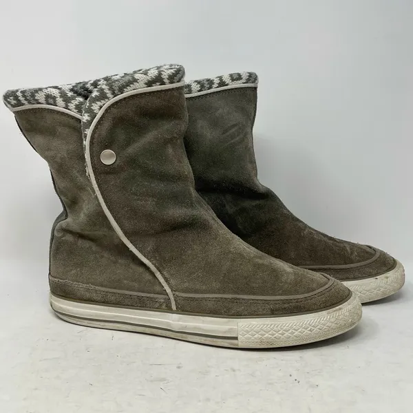 Converse Beverly Suede High Top Boots Knit Lining Womens Size 9 - Image 5