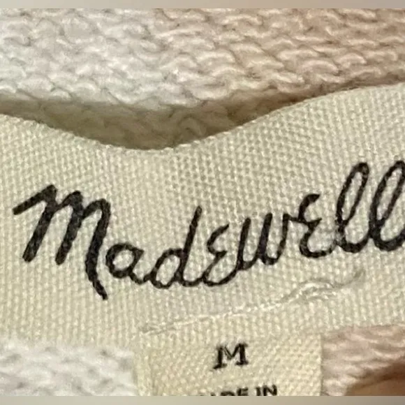 Madewell Tie-Dye Crop Crewneck Sweatshirt in Ashen Silver - Size Medium . - Image 7