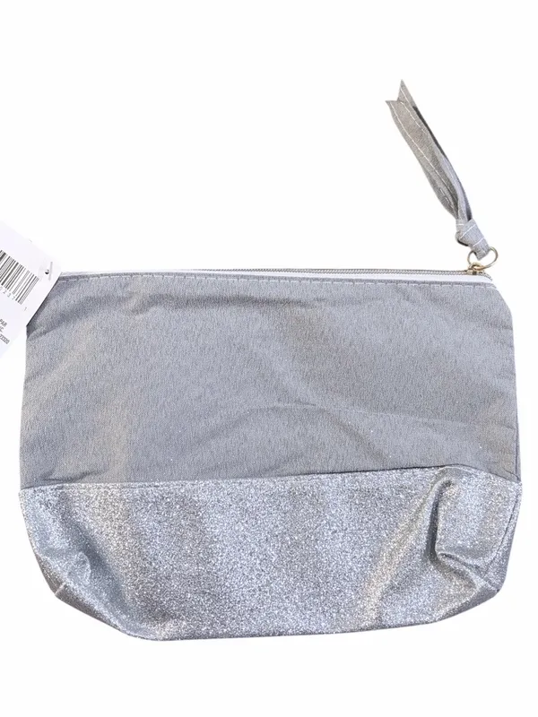 NWT Gray Silver Glitter Small Makeup Bag - Image 2