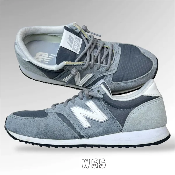 New Balance 420 Grey Suede Ripstop Sneakers Womens 5.5 WL420CRD - Image 3