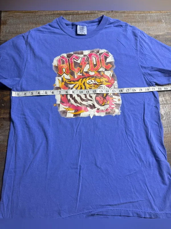 Comfort Colors Blue AC/DC Tiger Graphic Tee - Image 5