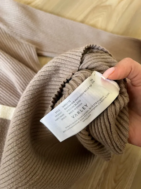 Varley Ravena ribbed-knit turtleneck top - Image 9