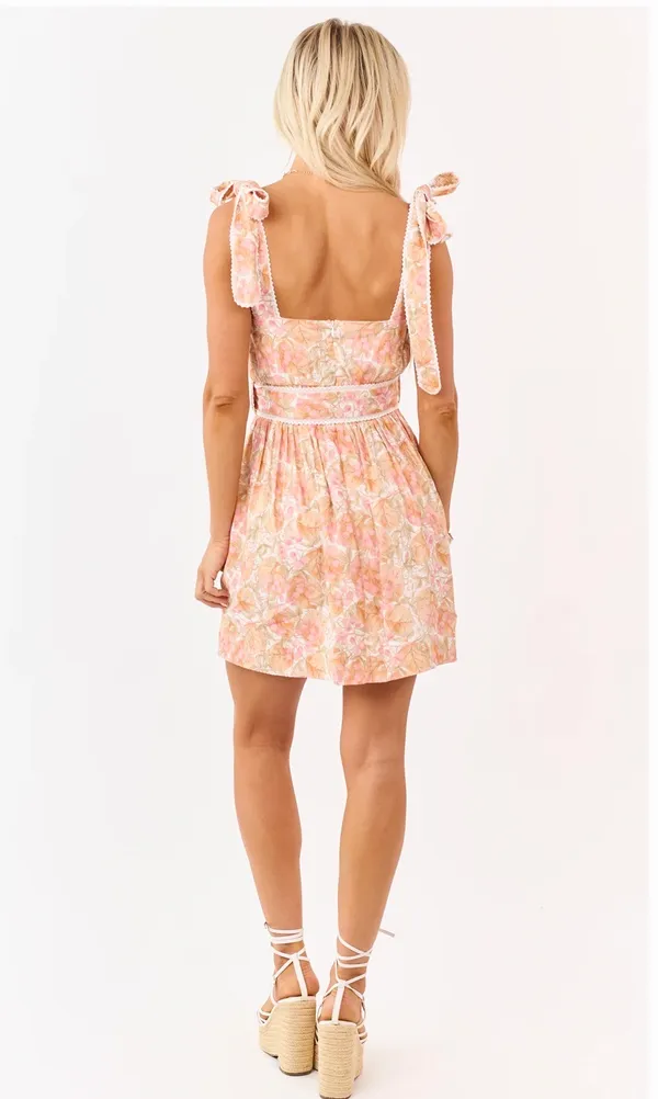 The Pants Store Linen blend floral print mini dress - Image 3