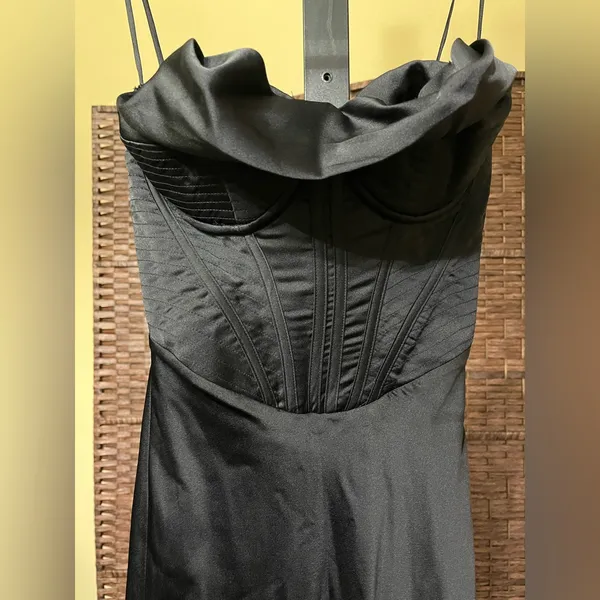 New House of CB Charmaine Corset Dress Black XS - MSRP $285 - Image 6