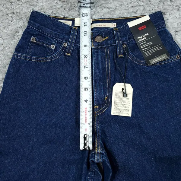 Levi’s Premium 80's Mom Jeans High Rise Tapered Dark Wash Blue Size 23 x 28 - Image 10