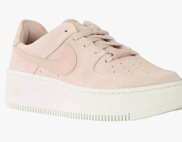 Nike Pink Suede Air Force 1s - Image 2