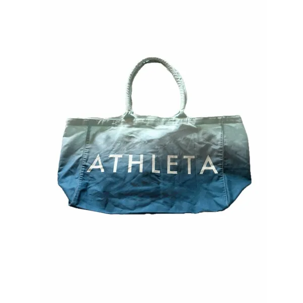 Athleta Blue White Ombre Canvas Tote Bag Athleisure Carryall Ombré - Image 4