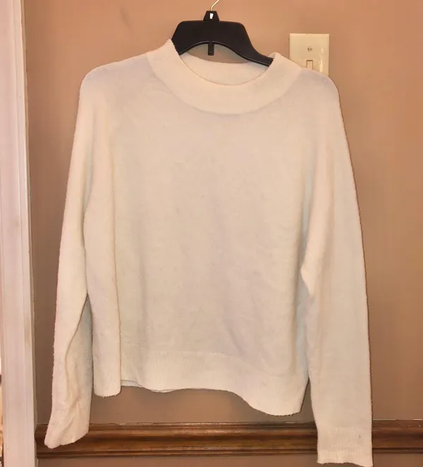 Athleta Hawthorne Dove Merino Wool Pullover Sweater Cream Small - Image 2