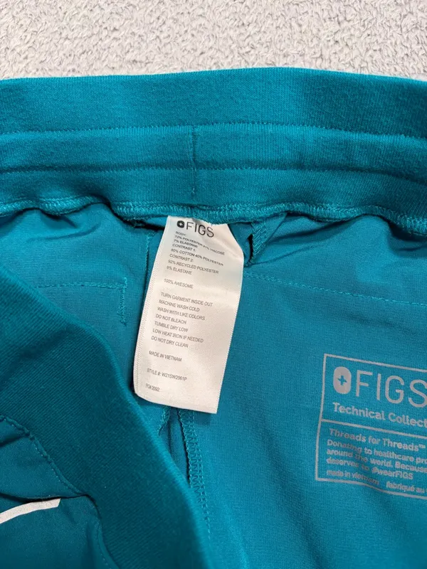 Figs pacific blue Teal Drawstring Jogger scrub Pants M/P - Image 7