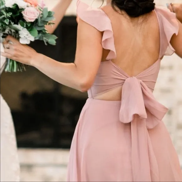 AZAZIE Everett trusty dust pink bridesmaid dress size 4. - Image 2