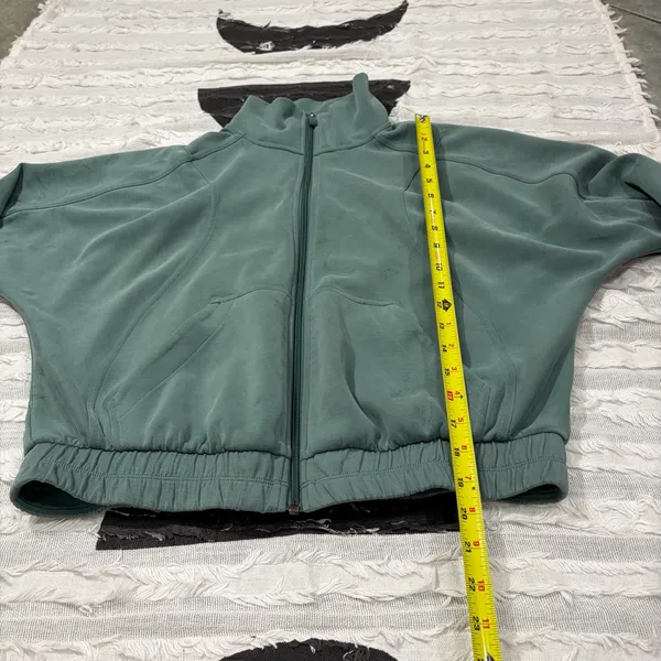 Lululemon Brushed Softstreme Full Zip Smoked Spruce Sz 6 Preppy Gorpcore Casual - Image 11