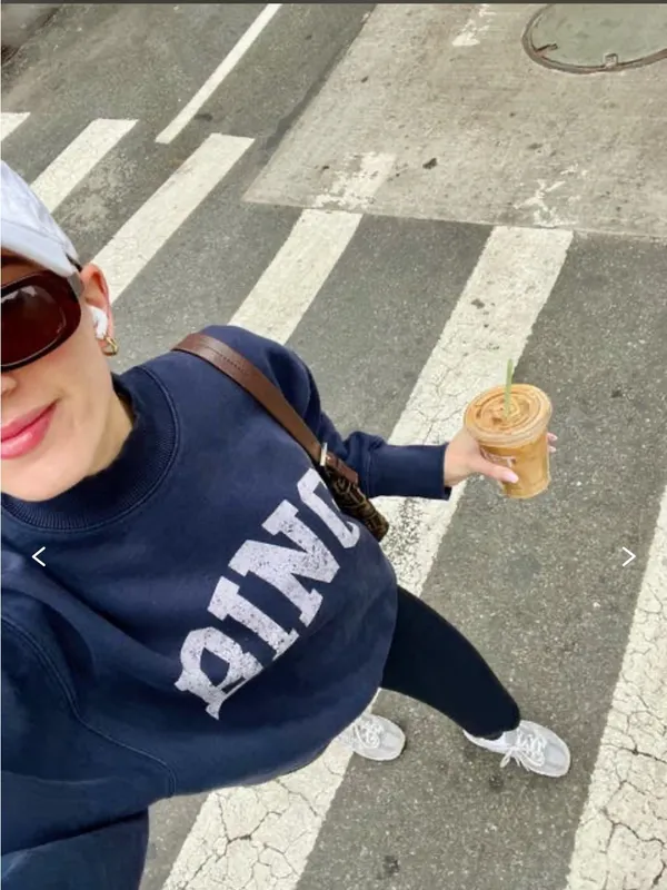 Anine Bing Bradie Bing Sweatshirt in Navy - Image 2