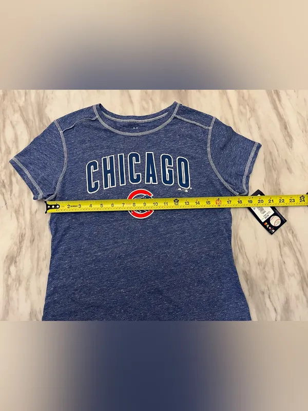 MLB Chicago Cubs Blue Short Sleeve Tee Size M - Image 8