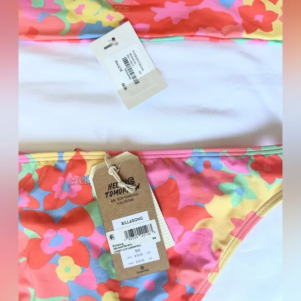 NWT Billabong Coast Is Clear Bikini Set - Multi - L/S - Image 11