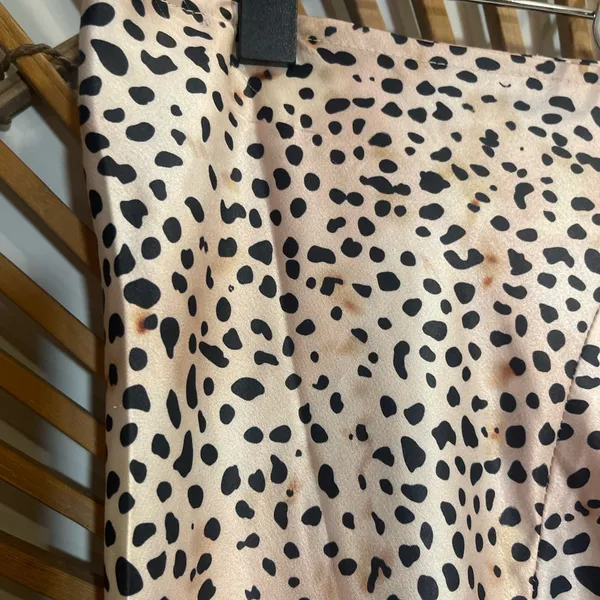 Petal and Pup Women’s Asymmetrical Satin Cheetah Print Midi Skirt Glam Flowy - Image 5