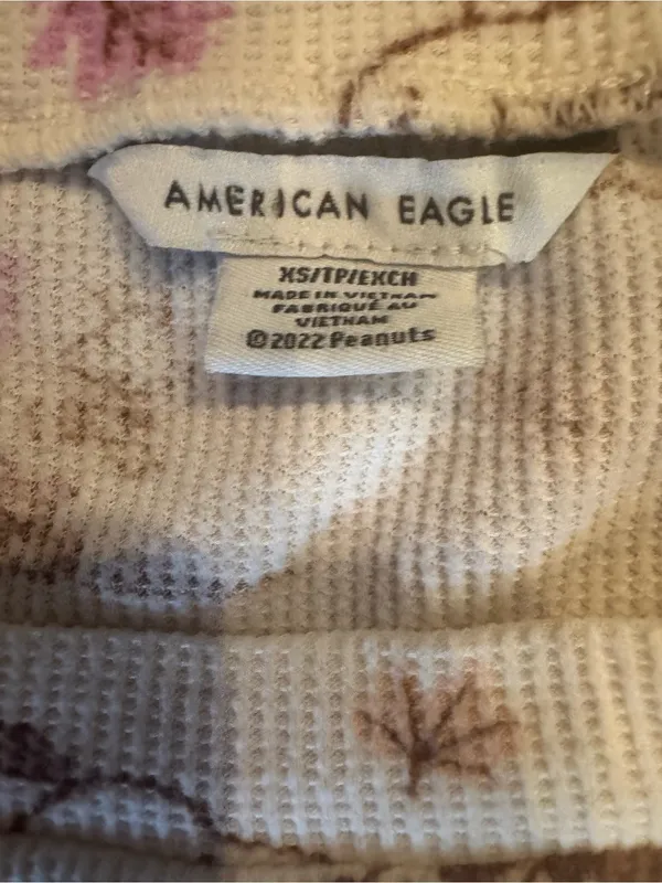 American Eagle x Peanuts Snoopy Fall Autumn Plush Lounge PJ Set Size XS SOLD OUT - Image 3