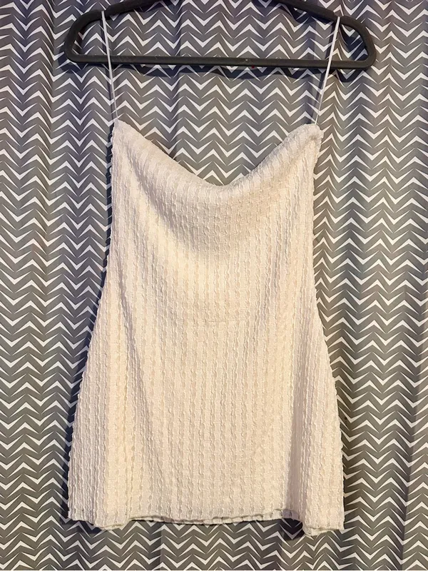 NWT Peppermayo | Calm Waters Knit Mini Dress - Cream, M/L - Image 6