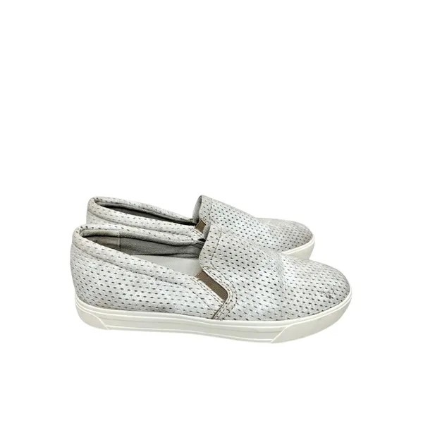 Naturalizer Aileen Grey‎ Metallic Perforated Leather Slip On Sneakers Womens 9M - Image 3