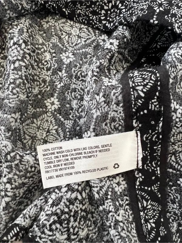 Universal Thread Black White Medallion Print Cotton Tank Top Size S - Image 5
