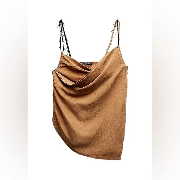 ZARA Textured Top with Straps Detail - Image 8
