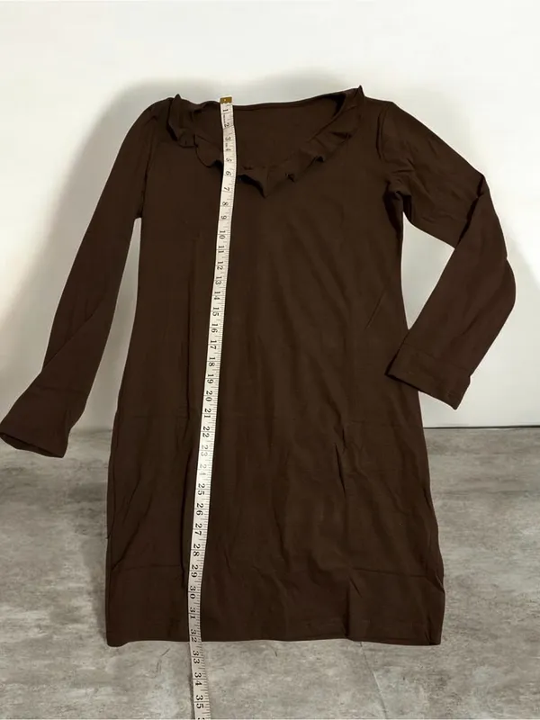 Brown Ruffle V - Image 2