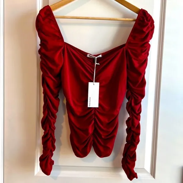 NWT reformation esra‎ Queen Anne neck top L - Image 4