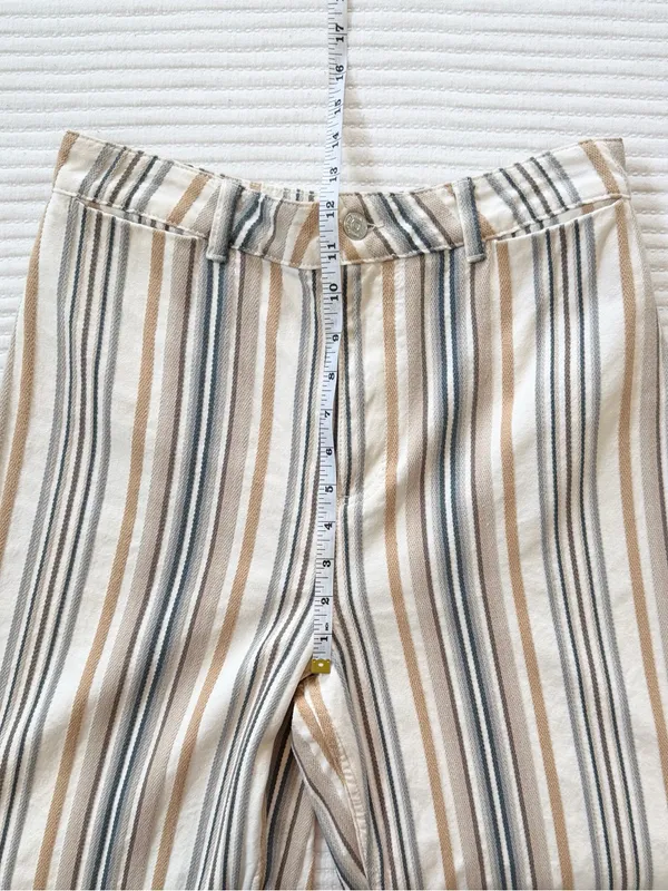Free People We The Free Patti Pant in Textured Neutral Stripes - Image 9